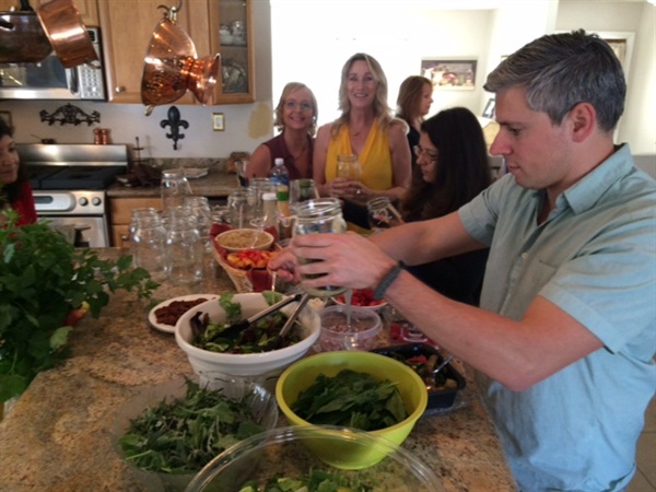 One of the Salad-in-a-Jar parties at our friend’s home.